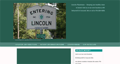Desktop Screenshot of lincolnphysicians.org